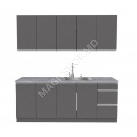  Кухня Yasen Madera 2 m графит/дуб крафт gold (правый/левый)